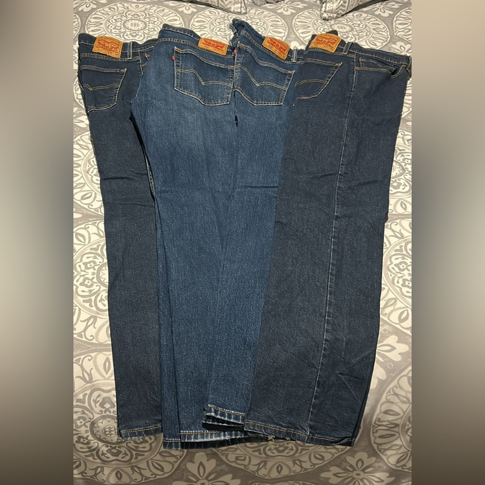 Levi's Men’s Straight Leg Jeans in Dark Blue